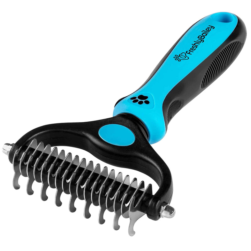 Freshly Bailey Dog and Cat Dematting and Deshedding Tools - “Miracle” Undercoat Rake - Comb - Safe Dog Detangler and Cat Brush for Matted Hair/Fur - Easiest Pet Grooming Brush to Maintain Pet's Coat - PawsPlanet Australia