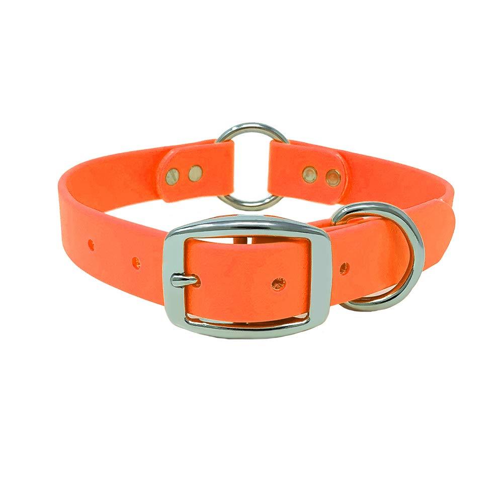 [Australia] - Waterproof Dog Collar with Heavy Duty Center Ring | Dog Collar for Small, Medium, Large, or XL Dogs Orange 