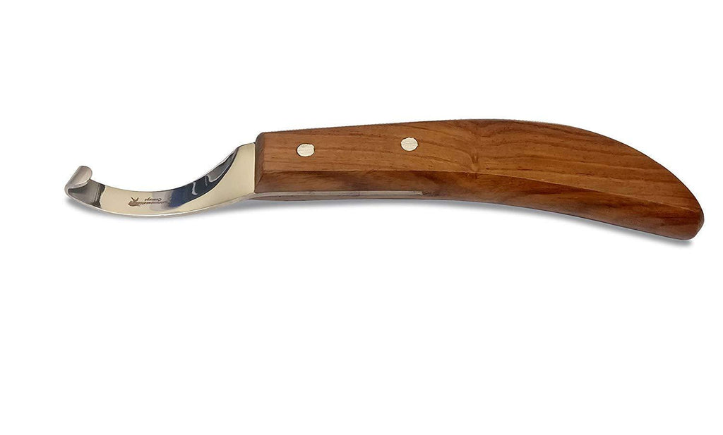 EQUINOX Farrier Hoof Knife Offset Shaft Left Razor Edge Ergonomic Banana Handle,Left Handed - PawsPlanet Australia