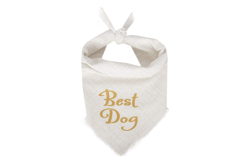 [Australia] - Willowear Best Dog Wedding Dog Bandana Engagement Wedding Photos Dog of Honor I Do Too Large Best Dog Gold 