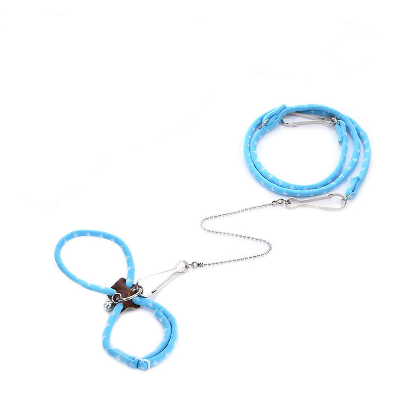 Adjustable Leash Harness with Bell for Rat Mouse Squirrel Guinea Pig Walking Training Blue - PawsPlanet Australia