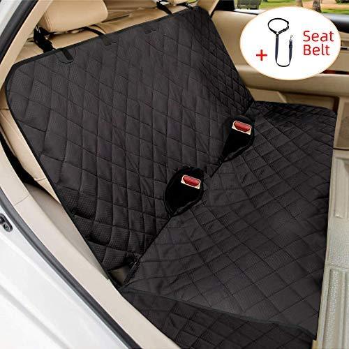 [Australia] - Popbark Dog Back Seat Cover Protector for SUV Trucks Cars - Guaranteed Waterproof, Heavy Duty, Chemical-Free Bench Seat Cover for Kids Pets, Compatible Backseat Protector, Black 