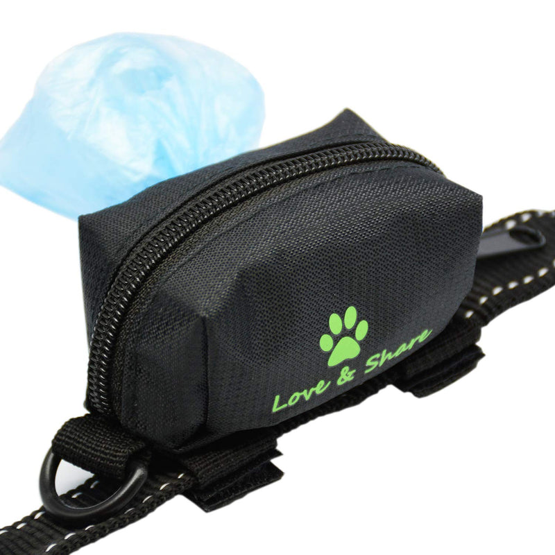 [Australia] - Dog Poop Bag Holder, Dog Poop Waste Bag Holder Dispenser for Leash, Dog Accessories - Black 