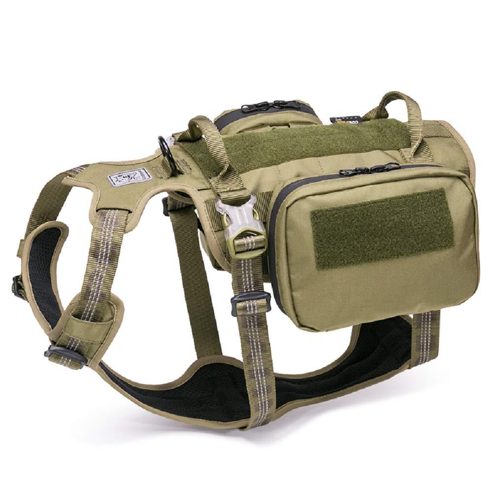 [Australia] - Chai's Choice Rover Scout High Performance Tactical Training Military Backpack - Service Dog Harness with Dupont Cordura Waterproof Fabric. Medium to Large Dogs.Please Use Sizing Chart at Left X-Large Army Green 