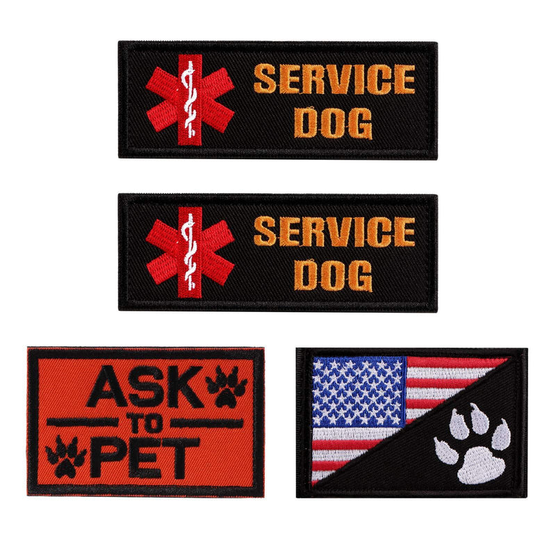 [Australia] - Vevins Service Dog Vest Patch - K9 in Training Hook and Loop Tag - Embroidered Morale Patches for Tactiacl Dog Harness Backpack B 