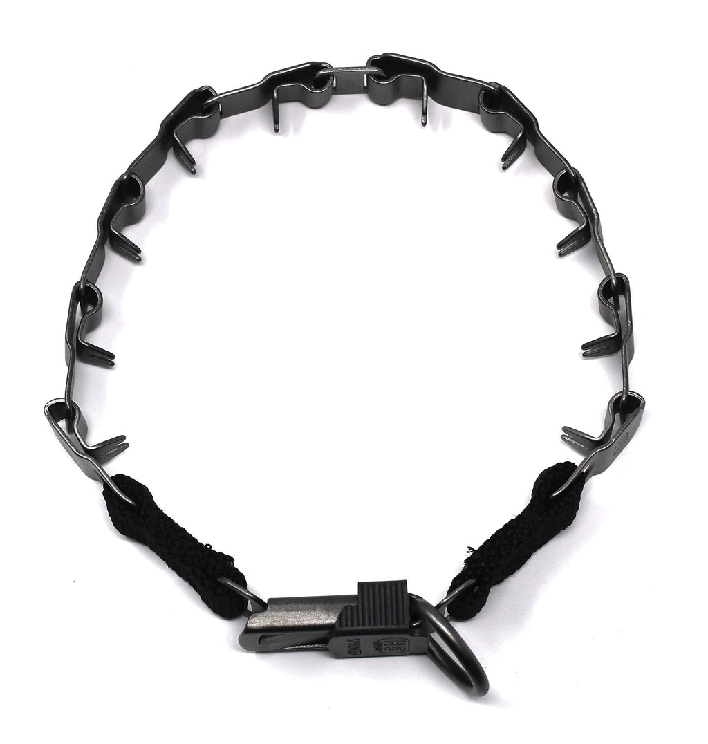 [Australia] - Herm Sprenger Black Neck Tech Stainless Steel Prong Dog Training Collar with Quick Release Buckle Matte Black Pet Pinch Collar No-Pull Collar for Dogs Made in Germany 19 inches 