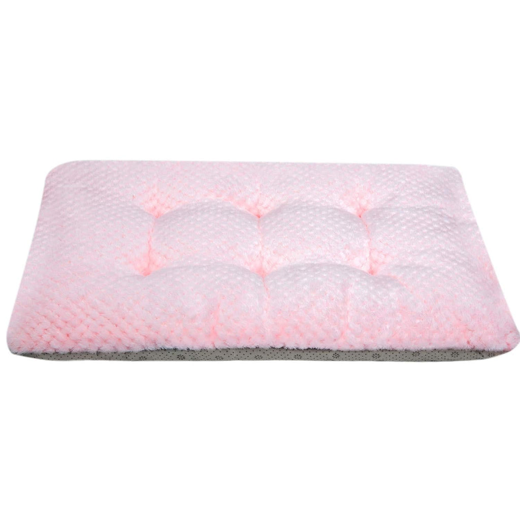 Fuzzy Deluxe Pet Beds, Super Plush Dog or Cat Beds Ideal for Dog Crates, Machine Wash & Dryer Friendly (15" x 23", S-Baby Pink) 15" x 23" - PawsPlanet Australia