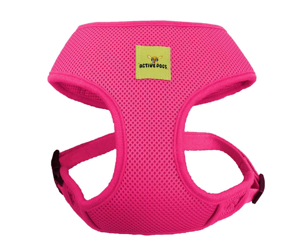 [Australia] - Active Dogs Dog Harness No Pull & No Choke Adjustable Pet Vest Harness for Dogs Reflective Adjustable Breathable Front Clip Pet Harness for Small Medium and Large Dogs X-Large Pink 