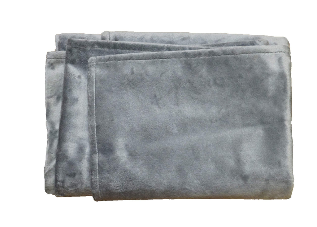 PetBed4Less 100% Waterproof Single Sided Silky Soft Throw and Dog Blanket Cat Blanket Queen Large: 60"x80" Gray - PawsPlanet Australia