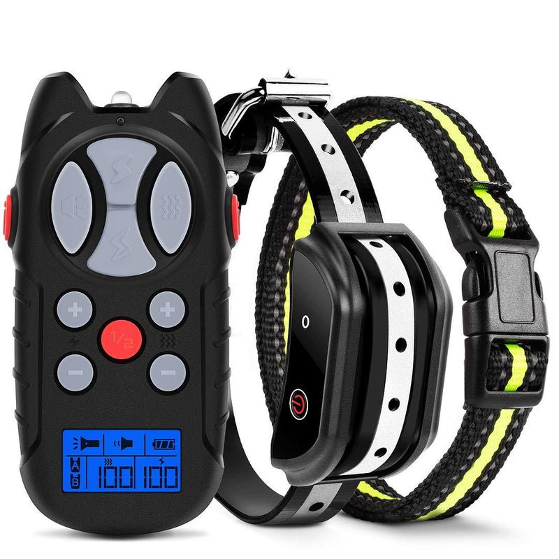 [Australia] - Flittor Shock Collar for Dogs, Dog Training Collar, Rechargeable Dog Shock Collar with Remote, 3 Modes Beep Vibration and Shock Waterproof Bark Collar for Small, Medium, Large Dogs¡­ 