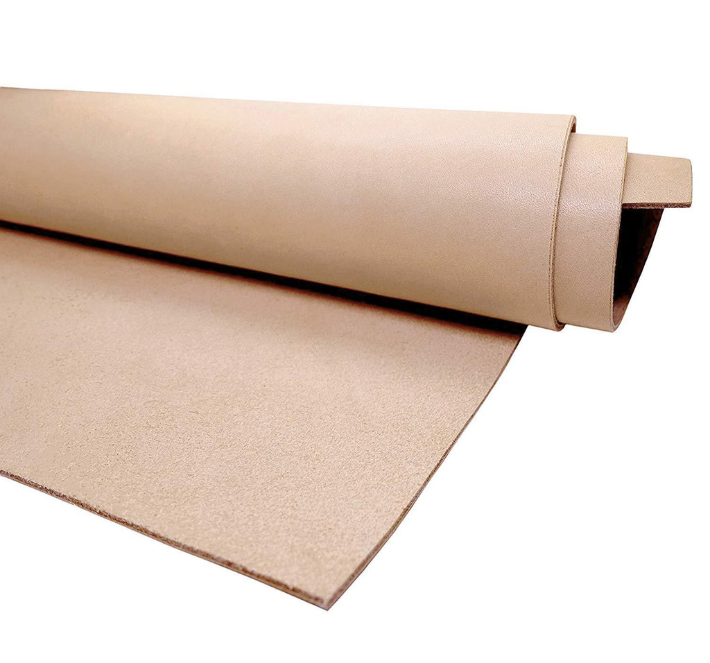 Muse Craft Flawless 12''X24'' 5-6oz Vegetable Tanned Leather Precut| Import A Grade Tooling Leather Hide 1.9-2.3mm| Full Grain Veg Tan Leather for Tooling, Carving, Dyeing, Embossing(12''x24'') 12''x 24'' - PawsPlanet Australia