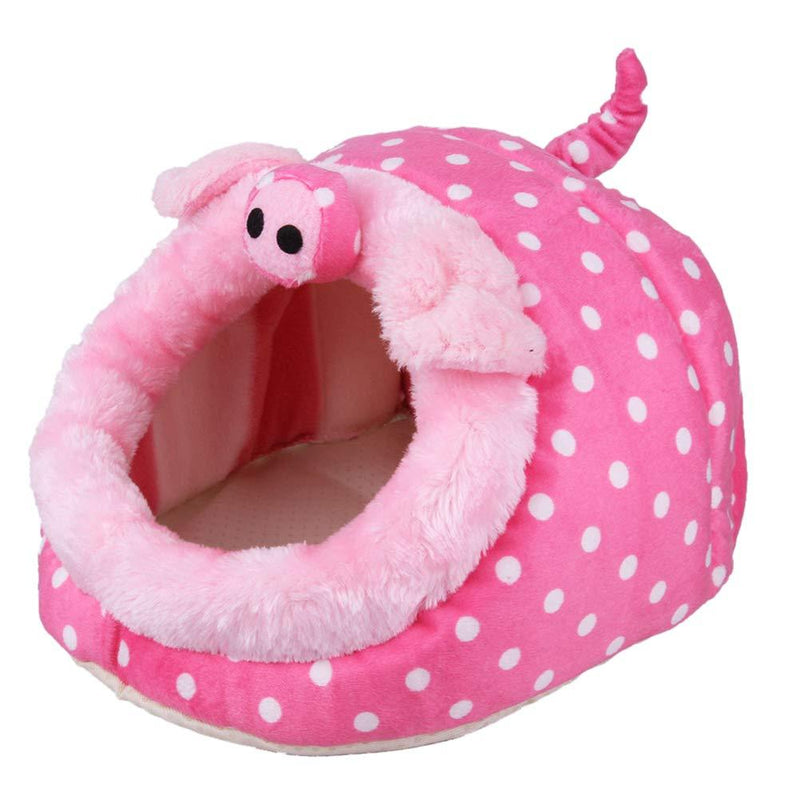 POPETPOP Guinea Pig Bed-Rat Hides,Mini Warm Sleep Pet Cushion Pad Bed Pink Pig Design Cage for Mouse,Hamster,Chinchilla,Sugar Glider,Syrian Hamster,Ferret-Small Small - PawsPlanet Australia