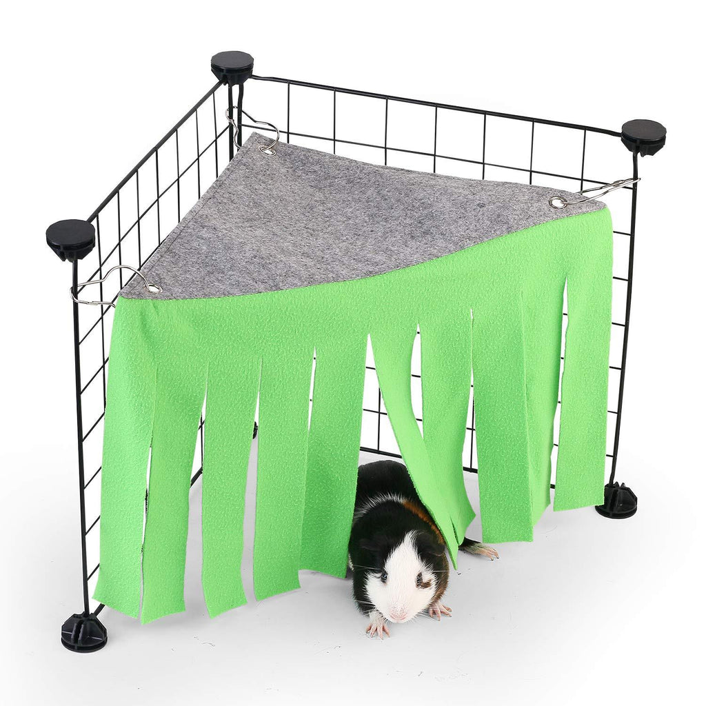 [Australia] - Sky Blue, Pink, Purple, Green & Strawberry Red Guinea Pig Hideout, Corner Fleece Forest Hideaway for Guinea Pigs, Ferrets, Chinchillas, Rats, Bunny & Other Small Animals Without Metal Fences 