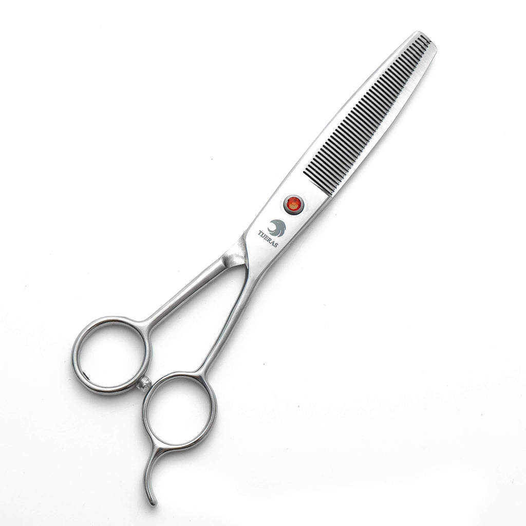 [Australia] - Dog Grooming Scissors Curved Thinning Shears Chunkers for dogs Handmade Left Right Handed Scissors Pets Hair Cutting Shears Cat Grooming Scissors for Hair Trimming 440CJapanese Steel Balde 6.5inch Righty 