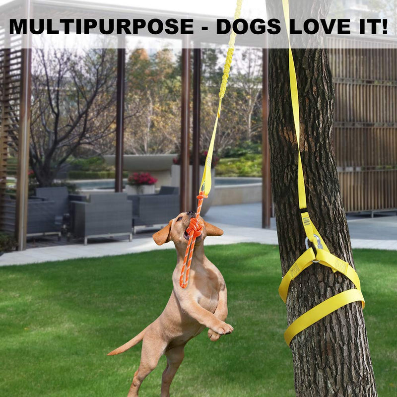 [Australia] - XiaZ Retractable Interactive Dog Toy, Rope Tug of War Toys for Medium or Large Dogs, Outdoor Hanging Exercise Play Tug War, Extra Durable, Safe Dog Tug of War Rope 