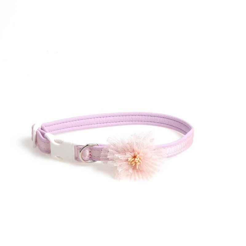 [Australia] - Axgo Cute Flower Kitten Puppy Collar for Cats and Small Dogs, Purple 