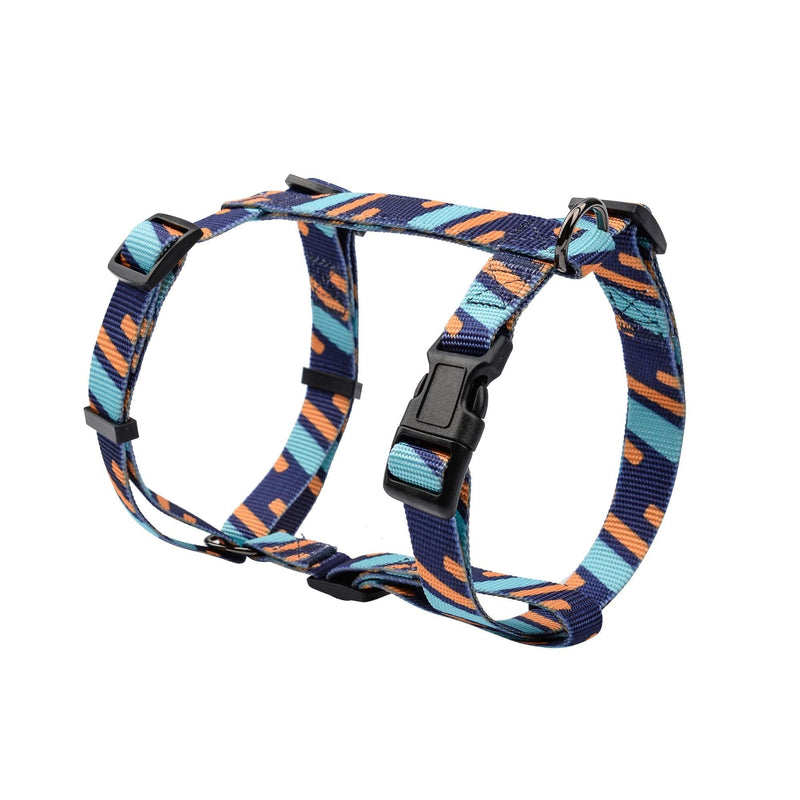 [Australia] - DYAprWu Adjustable No Pull Dog Harness Durable Print Harness Escape Proof for Small Medium and Large Dog Great for Dog Sports Training Walking Running S Chest Girth 12.6"-19.7" Pattern B 
