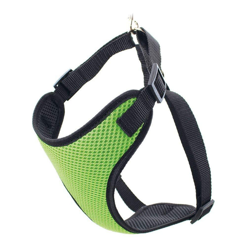 [Australia] - Luna&Max Soft Mesh Dog Harness, No Pull Walking Comfort Padded Vest Harnesses Adjustable, Chest Plate Custom Fit Dog Harness for Small Medium Large Dog Green 