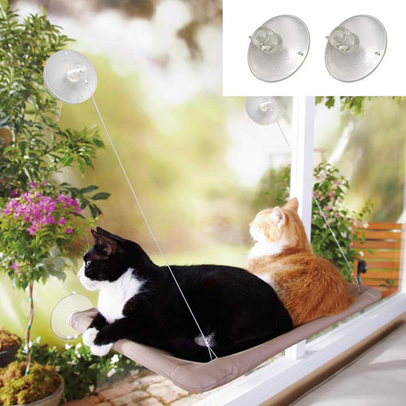 [Australia] - Angela&Alex Window Cat Bed, Cat Window Seat Window Perch Bed Hammock with 2 Extra Replaceable Suction Cups Space Saving All-Around 360° Sunbath Holds Up to 55 lbs for Any Cat Size 