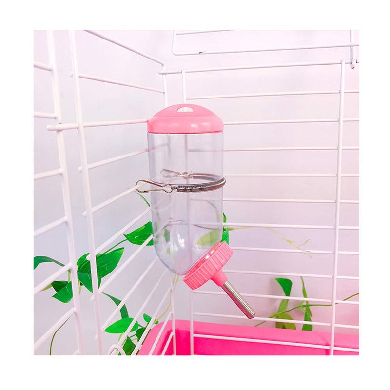 [Australia] - NACOCO Dog Hamster Drinking Fountain Cat Bottle No Dripping Bunny Water Feeding Hang Cage Pet Automatic Water Feeder for Small Animals Rabbit (S, Pink) S (0.07gal/250ml) 