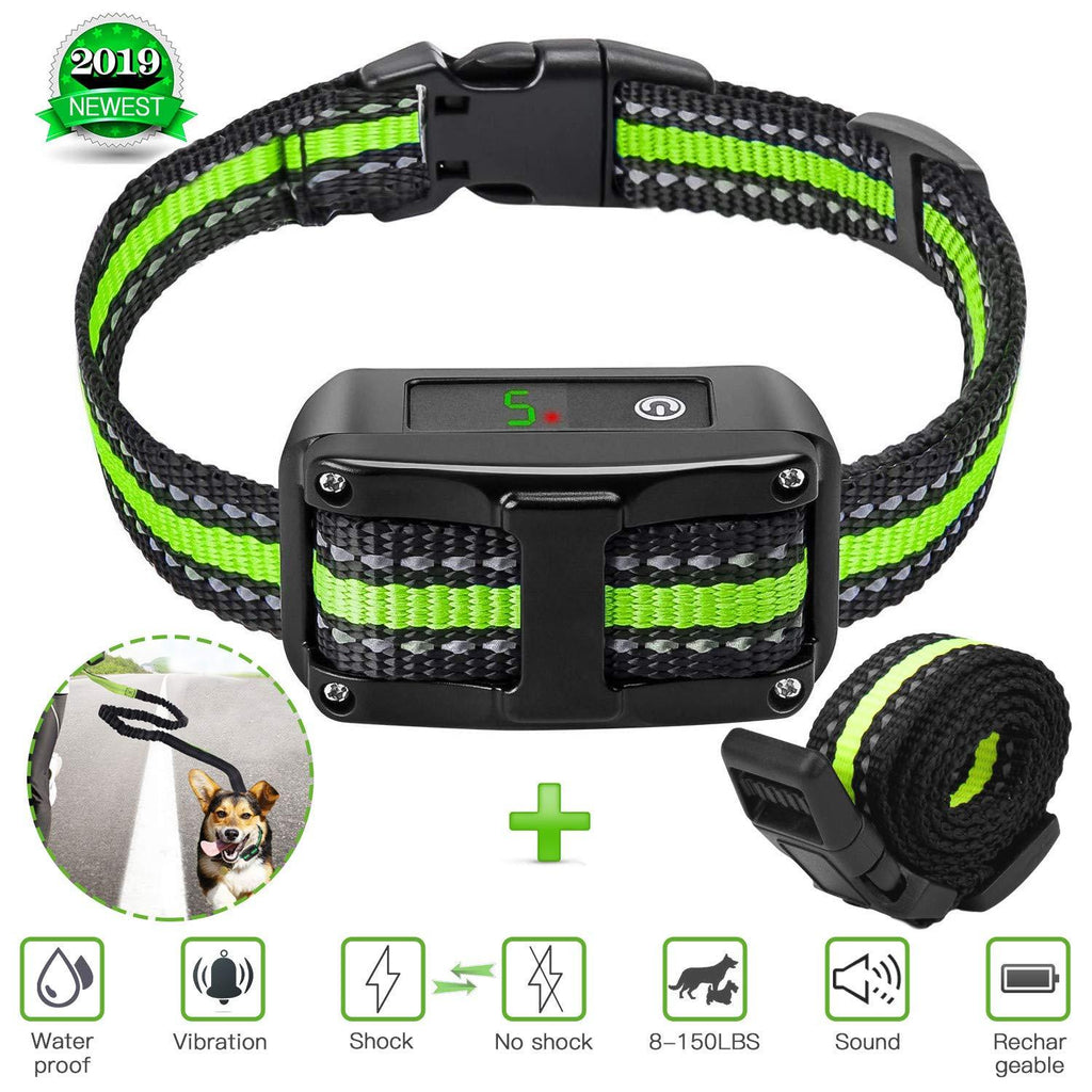 [Australia] - Icnow Bark Collar Barking Control Training Collar with Beep Vibration No Harm Shock Collar 5 Adjustable Sensitivity Control for Small Medium Large Dog with Extra Free Dog Leash 