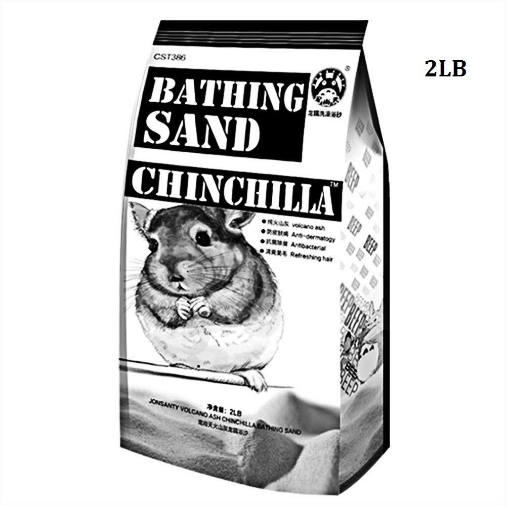 [Australia] - Gerbil Sand Chinchilla Bath Dust Hamster Bathing Sand Pure Pumice Dust Sand Toys for Degus Guinea Pigs Bunny Rabbits (2LB) 
