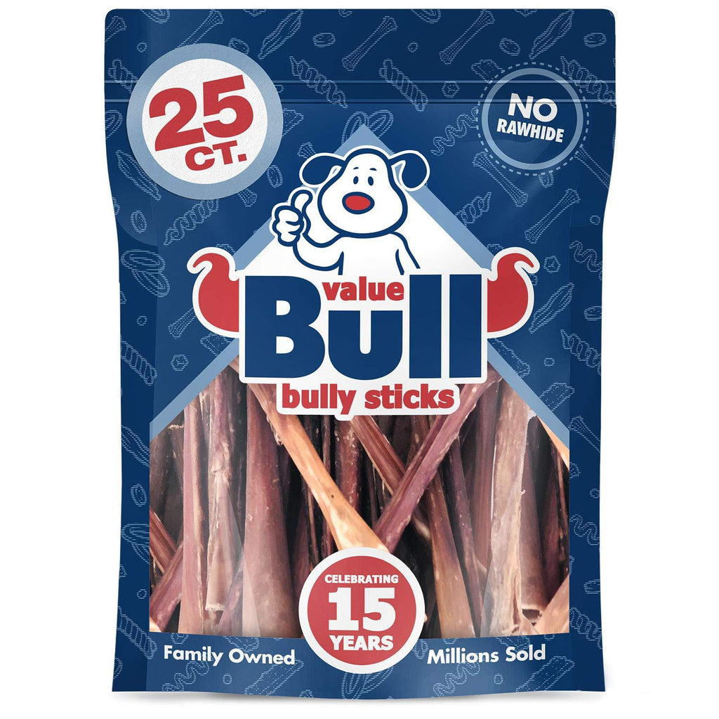 [Australia] - ValueBull Bully Stick Tubes/Beef Pizzle Skins, 25 Count - All Natural Dog Treats, 100% Beef Pizzle, Single Ingredient Rawhide Alternative, Free Range, Grass Fed, Fully Digestible 