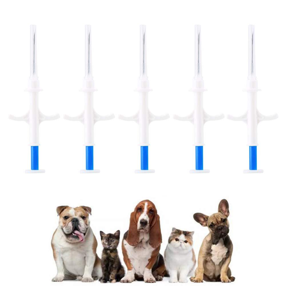 [Australia] - DDZ 5 Pack Pet Microchip, 134.2kHz ISO11784/ISO11784/FDX-B Pet ID Tags, 15 Bit RFID Microchip Dog for Animal/Pet/Dog/Cat/Pig 1.25 X 7mm 