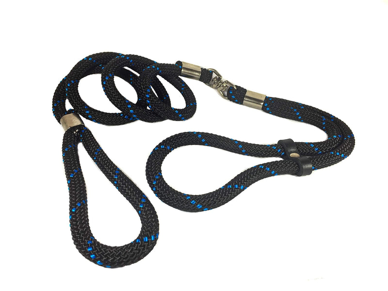 [Australia] - Luna&Max 4 Foot x 3/8 inch Dog Leash Standard Training Adjustable Pet Slip Lead Dog Leash for Training Premium Quality Mountain Climbing Rope Lead, Strong, Sturdy Perfect for Medium and Large Dogs 