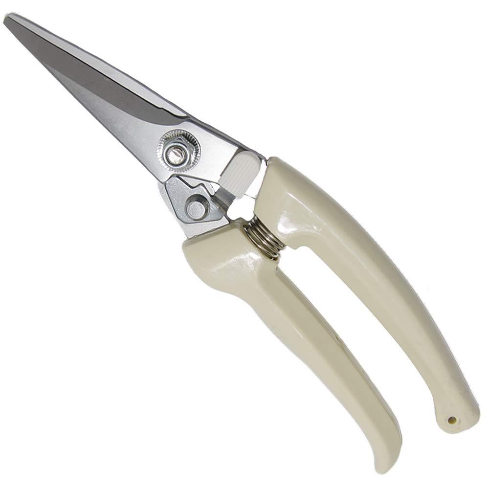 DEEALL Goat Hoof Trimmer Multipurpose Twig and Floral Pruners Shear for Garden Sheep Pig Trimming Shears with Serrated Blades 8 inch (White) - PawsPlanet Australia