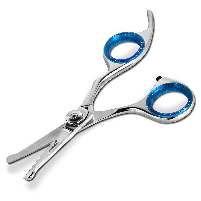 Laazar Pro Dog Grooming Scissors, Straight Pet Grooming Shears, with Safety Round Tip, Ball Point for Easy and Safe use. | Premium Sharp Long Lasting Professional Hair Trimming Scissors 4.5 Inches - PawsPlanet Australia