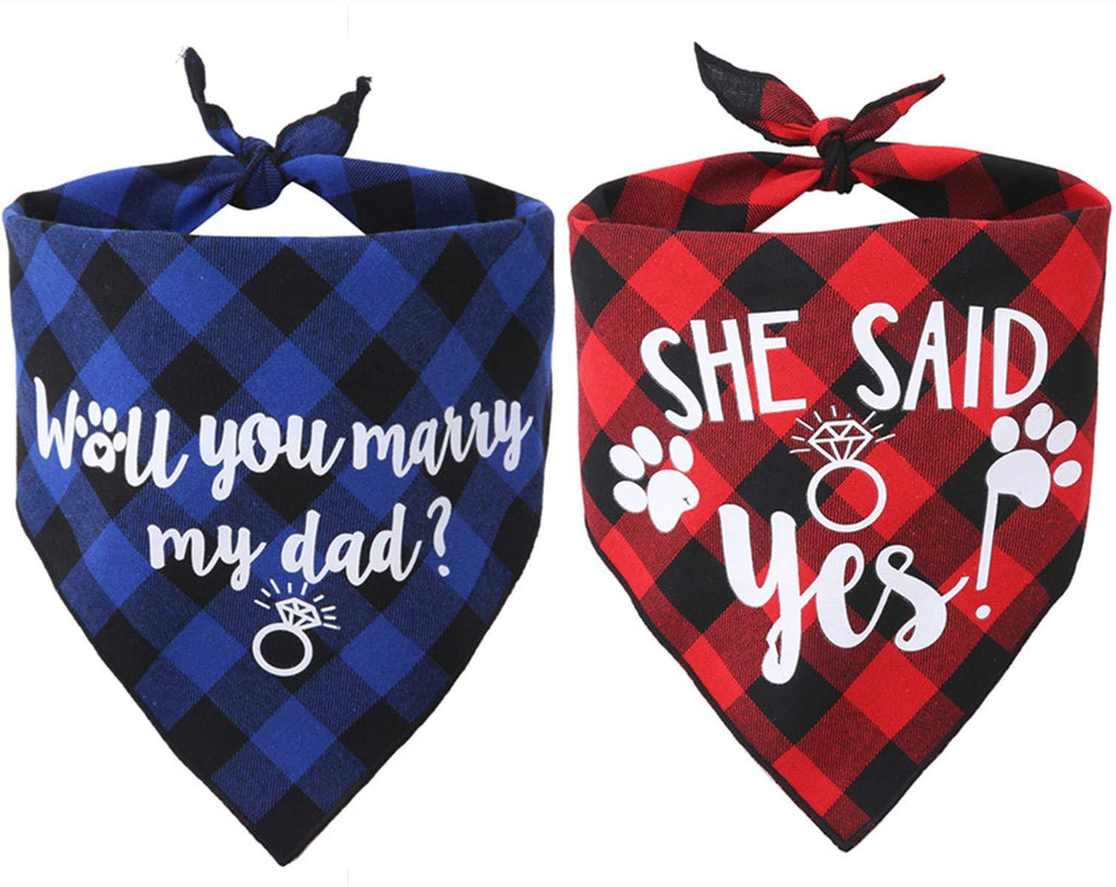 JPB Dog Wedding Bandana for Engagement Party 2 Pack - PawsPlanet Australia