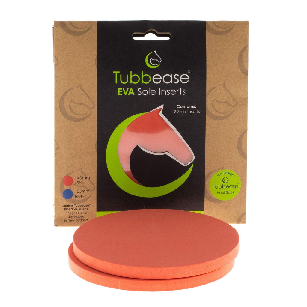 [Australia] - TUBBEASE Hoof Soaking Boot EVA Sole Insert - to be Used with The Hoof Sock – Hoof Treatment for Horses, Helps Relieve Pain in Soles and Extend Life of Hoof Sock - (1 Pair of Sole Inserts 5.5" Red) 5.5" Inches 