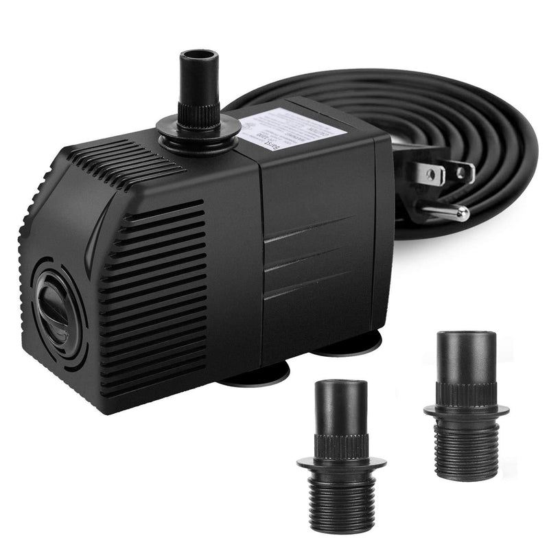 [Australia] - BARST 290 GPH Submersible Pump with Filter(1100L/H, 16W，6ft),Ultra Quiet Water Pump for Fountains, Pond,Pool, Fish Tank, Hydroponics, Statuary with 4 Srtong Suction Cups,3 Nozzles 