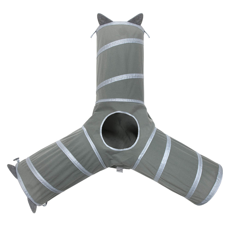 Kitty City Pop-up Cat Cube, Cat Tunnel, Cat Bed, Tunnel, Cat Toys, for Cat and Kitty Gray Tunnel - PawsPlanet Australia