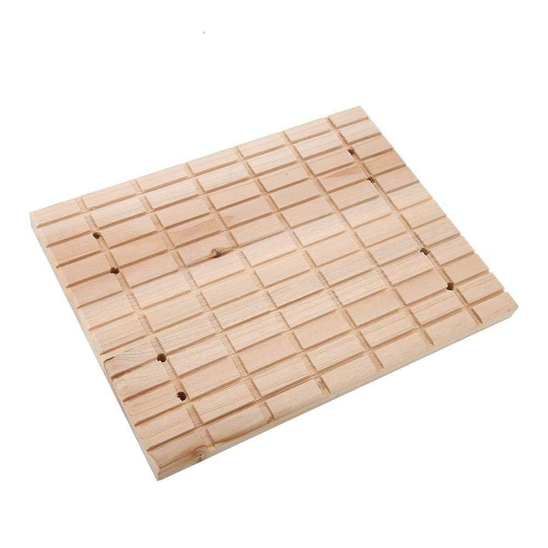 Natural Wooden Hamster Scratcher Claws Square Grooves Grinding Scratching Board Toy for Hamster Hedgehog Chinchilla Rabbit Small Animal - PawsPlanet Australia