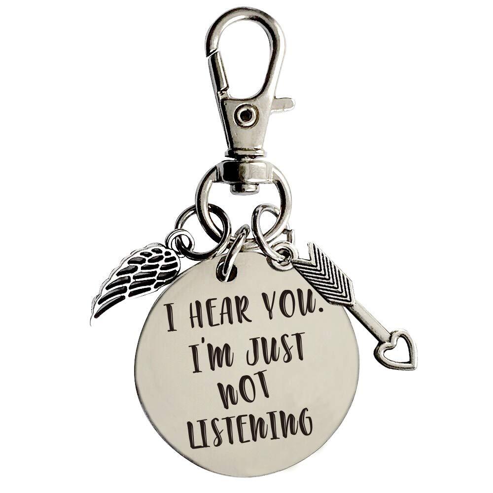 [Australia] - family Kitchen Funny Pet Tag, Funny Dog Tag, for New Puppy Stainless Steel, I Hear You I’m Just Not Listening, Dog Collar Tag 