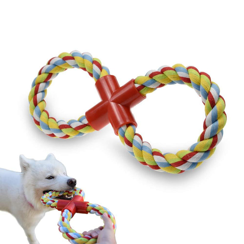 [Australia] - LECHONG Dog Rope Toy Dog Chew Toys, 8-Shaped Durable Dog Training Toys for Large Dogs, Upgrade Indestructible Tug of War Dog Toys for Teething Chewing and Playing 