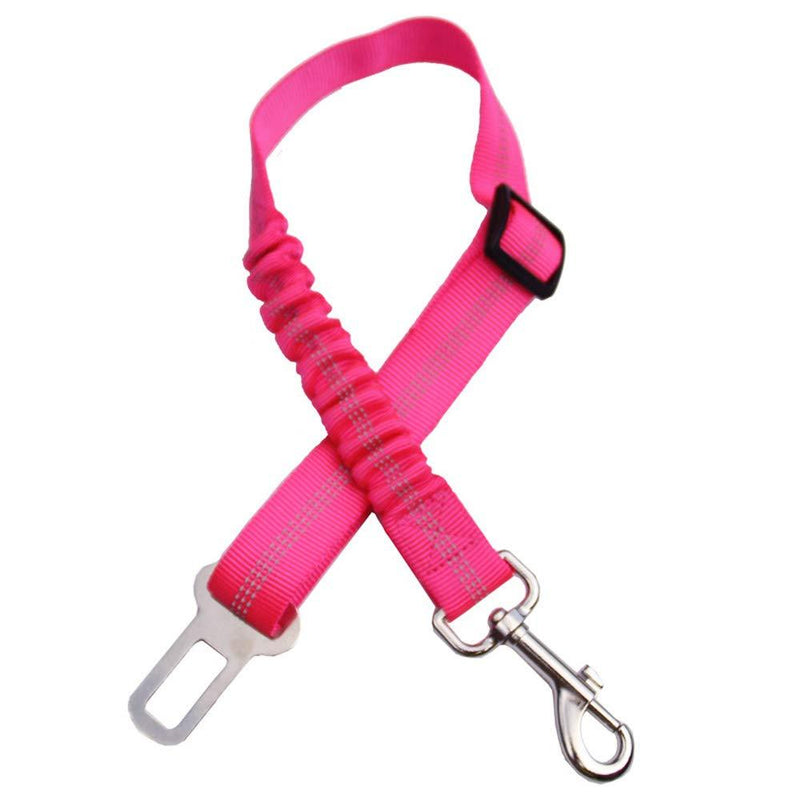 [Australia] - KABB Dog Seat Belt,Dog Car Seatbelts Adjustable Pet Seat Belt for Vehicle Nylon Pet Safety Seat Belts Heavy Duty & Elastic & Durable Car Seat Belt for Dogs, Cats and Pets, Pink 
