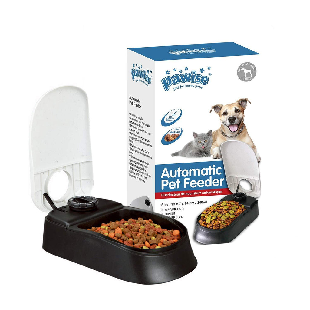 PAWISE Automatic Pet Feeder Food Dispenser with Timer for Cats and Dogs (1 Meal) - PawsPlanet Australia