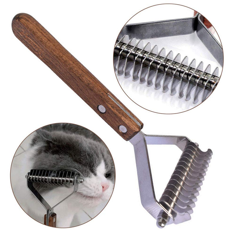 [Australia] - MEIBAI Pet Grooming Tool,Professional Undercoat Rake Dematting Brush Shedding Comb for Dogs and Cats, Effective Knots Removing 14 Blades-L 