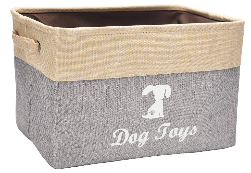 [Australia] - Linen Storage Basket Bin Chest Organizer - Perfect for Organizing Dog Toys Storage, Dog Shirts, Dog Coats, Dog Toys, Dog Clothing, Dog Dresses, Gift Baskets Gray 
