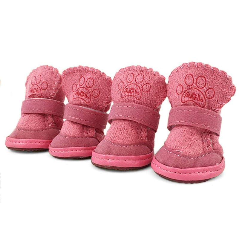 URBEST Detachable Closure Puppy Dog Shoes, 2019 New Booties Boots 2 Pairs M Pink - PawsPlanet Australia