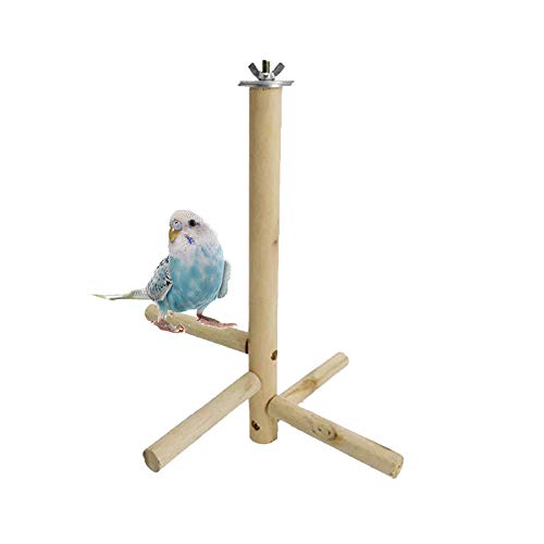 NAPURAL WYunPets Bird Perch, Parrot Birdcage Stand Natural Toys Natural Wooden Activity Branches Climbing Stairs for Conure Parakeet Budgie Cockatiels Lovebirds - PawsPlanet Australia