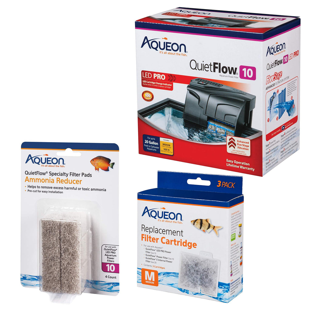 Aqueon Aquarium Filter Kit w/Media (4 Month Supply), Up to 20 Gallons - PawsPlanet Australia