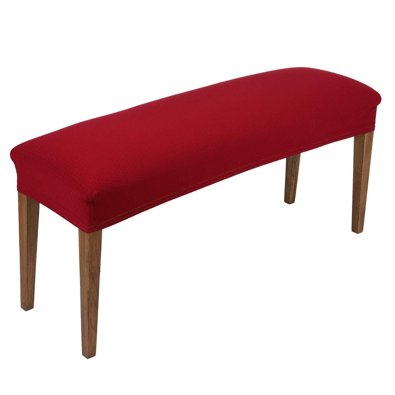 smiry Jacquard Dining Room Bench Covers, Stretch Spandex upholstered Bench Slipcover, Removable Washable Bench Protectors(15.7'' x 43.3'', Burgundy) M-15.7'' x 43.3'' - PawsPlanet Australia