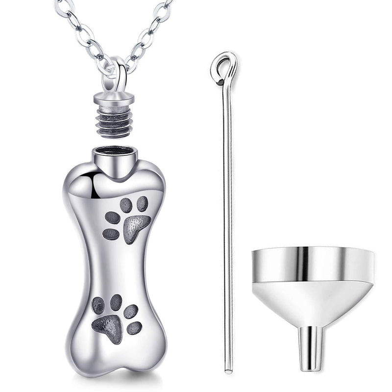 [Australia] - Aniu Dog Cremation Jewelry for Ashes, 925 Sterling Silver Urn Necklace for Women, Pet ashes/hair Keepsake Locket Pendant 