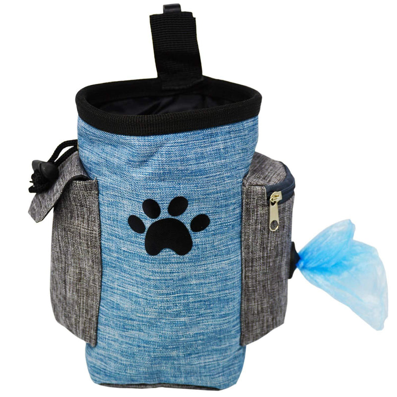 [Australia] - Dog Treat Pouch, Dog Treat Bag for Training Small to Large Dogs, Easily Carries Pet Toys, Kibble, Treats, Built-in Poop Bag Dispenser - Blue 