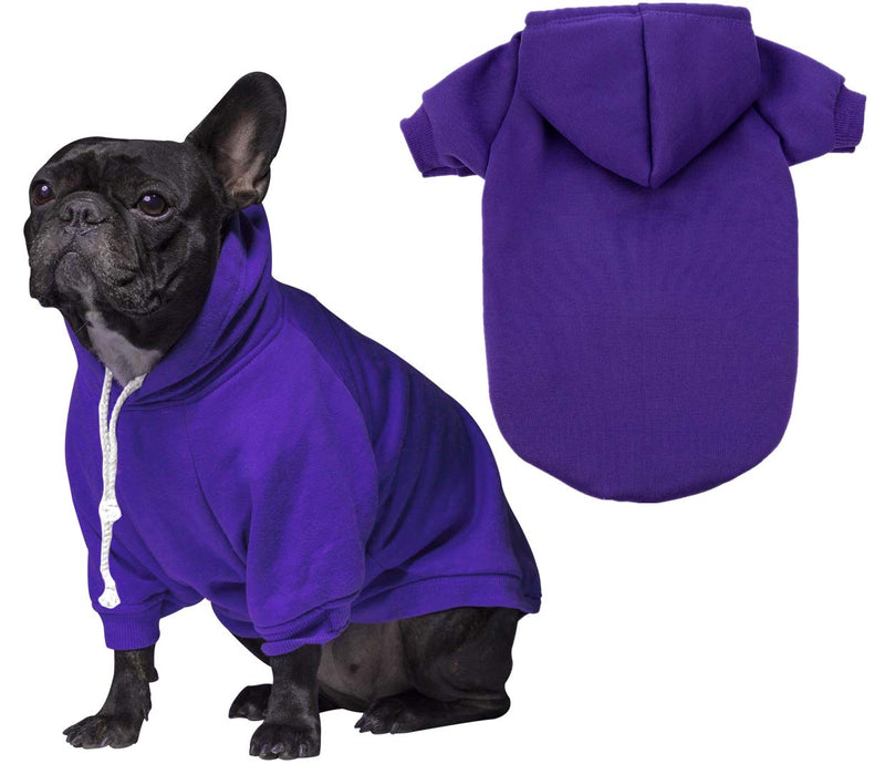Blank Dog Sweatshirt Pet Hoodie for Dogs Doggie Clothes Small Purple - PawsPlanet Australia