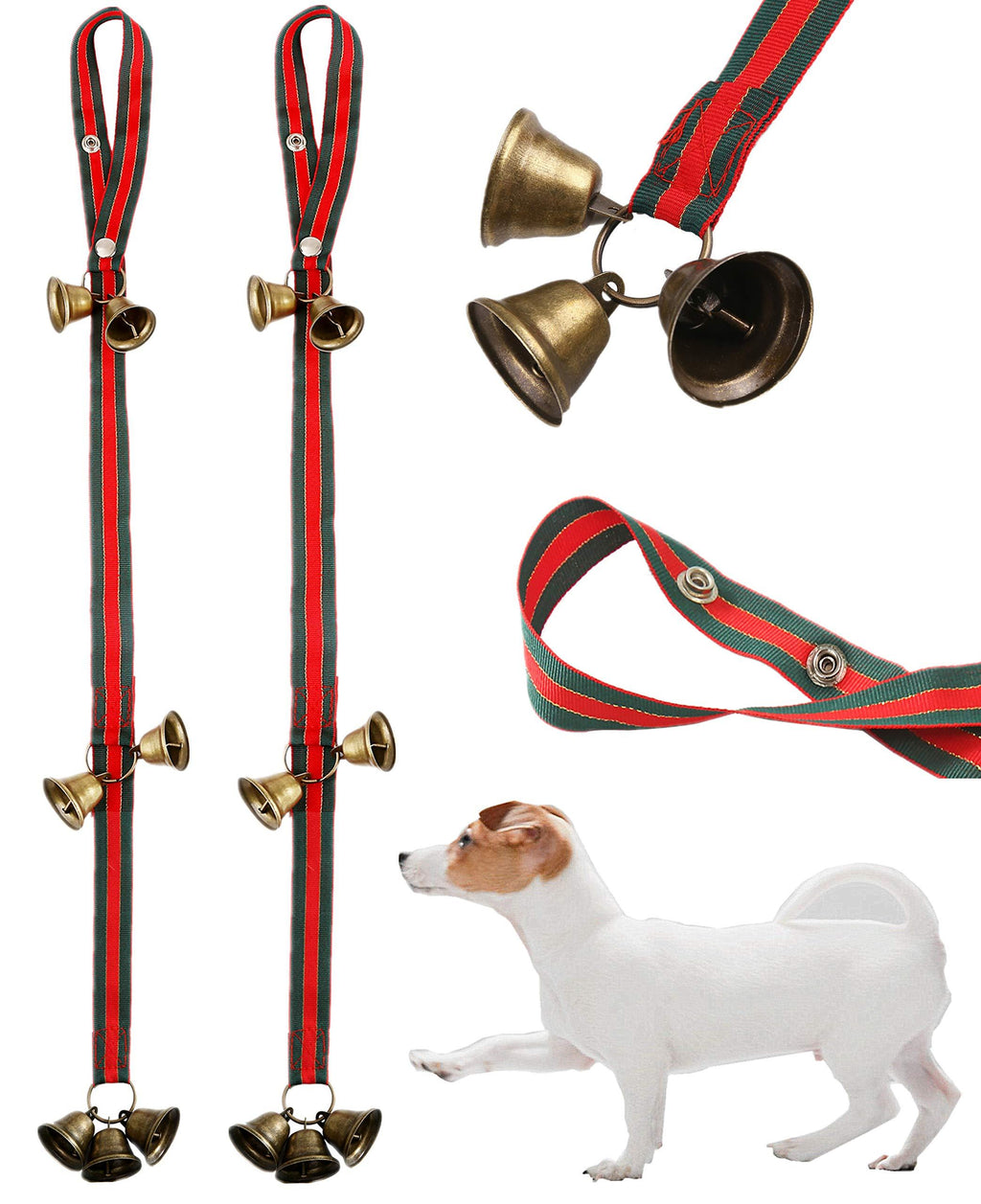 [Australia] - Christmas Dog Door Bells for Potty Training,2 Pack Doggie Doorbell 